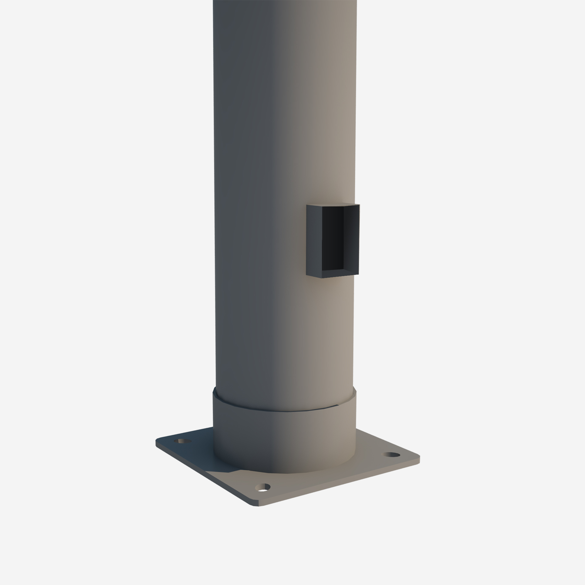 Poste metálico cónico