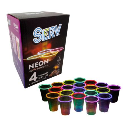 SVGC164
4 NEON GLOW TUMBLERS 16 oz
12 CS
