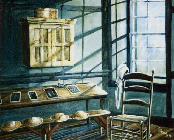 Shaker Series #9: Schoolroom, Acrylic, 20x24 SOLD