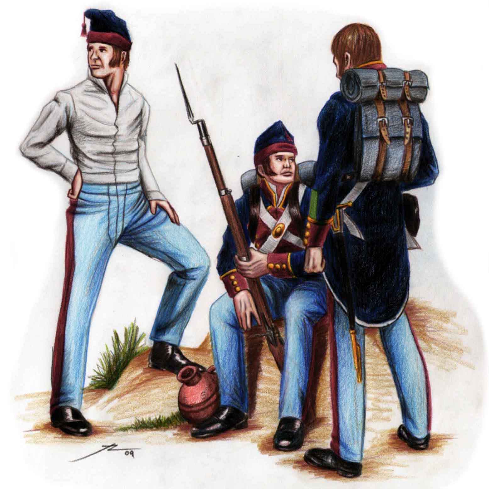 Soldados del Batallón de San Patricio