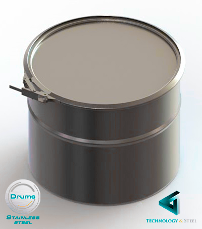 Conjunto de utensilios de cocina de acero inoxidable incluyendo una olla grande con tapa, tazones y bandejas.