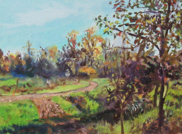 Taylor, autumn Path, 9x12, Oil