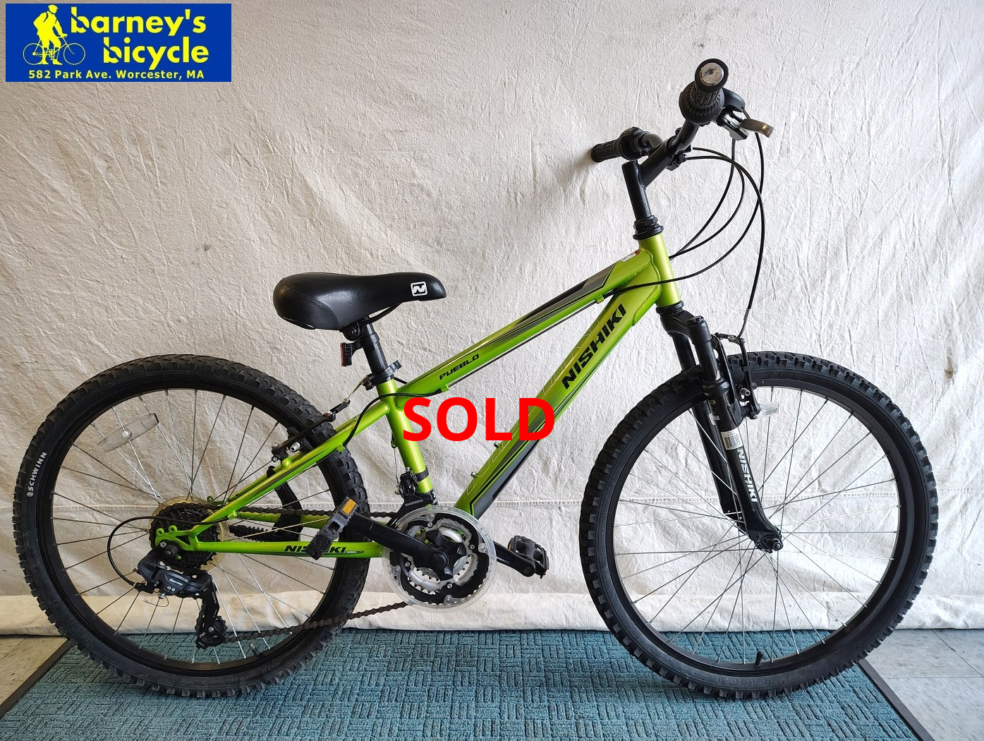 Nishiki Pueblo 24 (A)
Wheel Size: 24"/ Ages 9-12 Speeds: 21spd
Price: $239.00 (Professionally Tuned)
