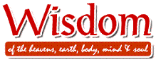 Wisdom Magazine logo.