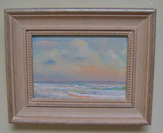 Beachie, 4 x 6 Oil on Panel