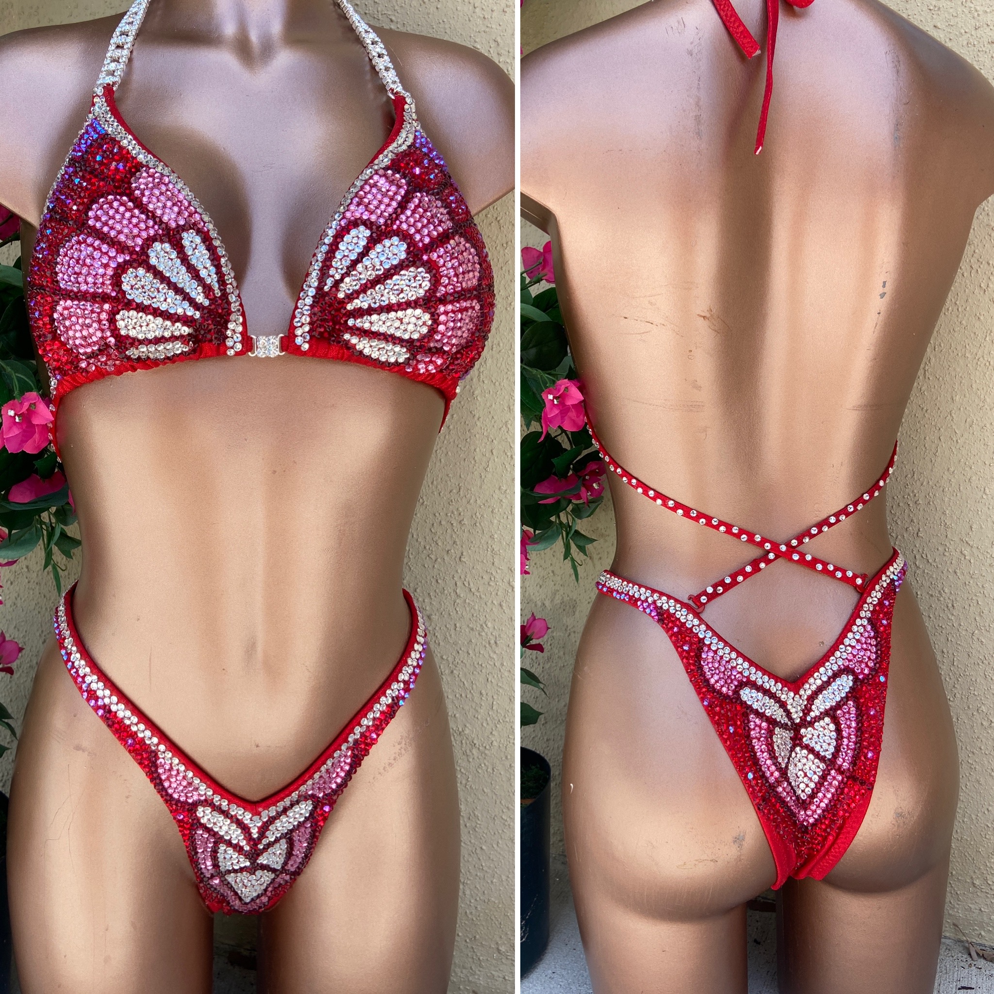 F102
blossom in red
$1200 full crystals