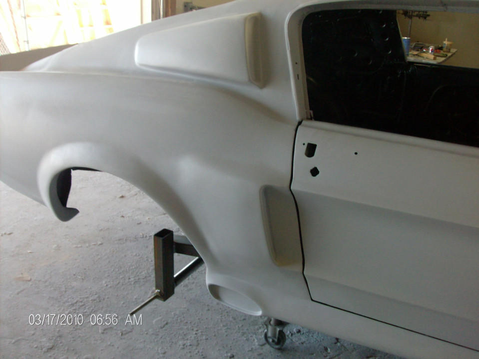 Fiberglass pieces added on