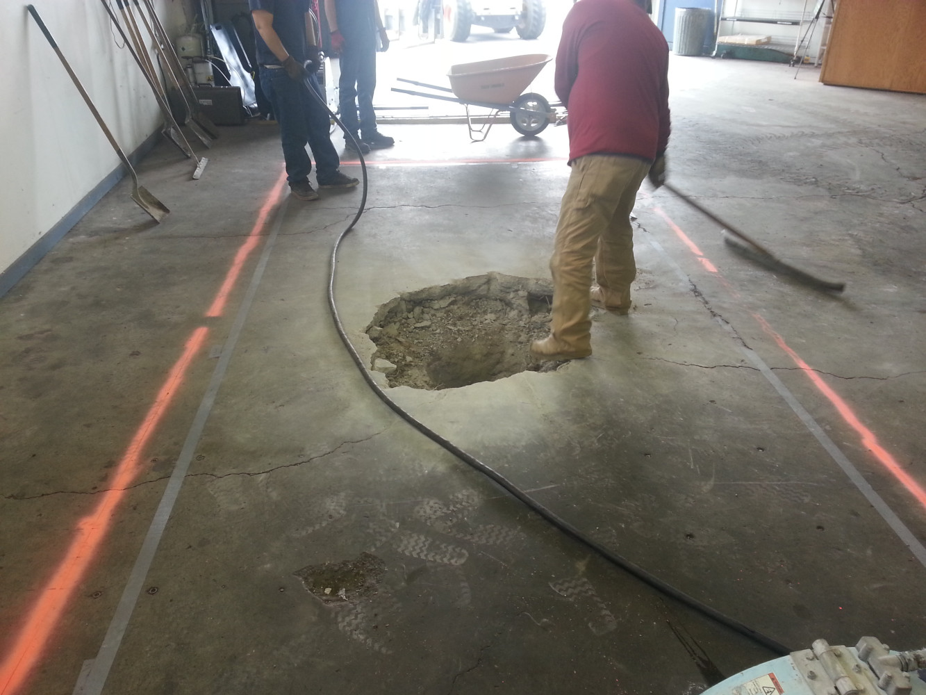 The new rack started with just a hole in the ground!