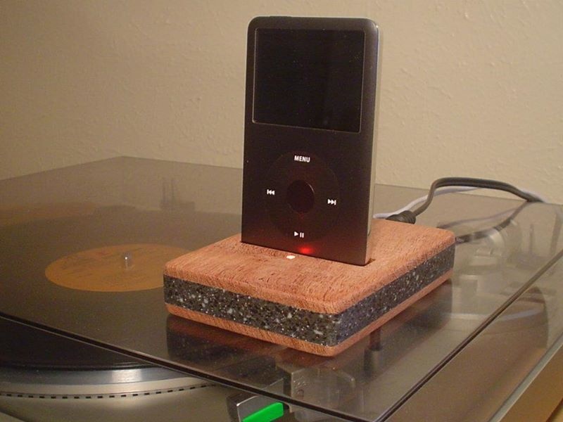 iPod Classic Dock Mesquite and Corian