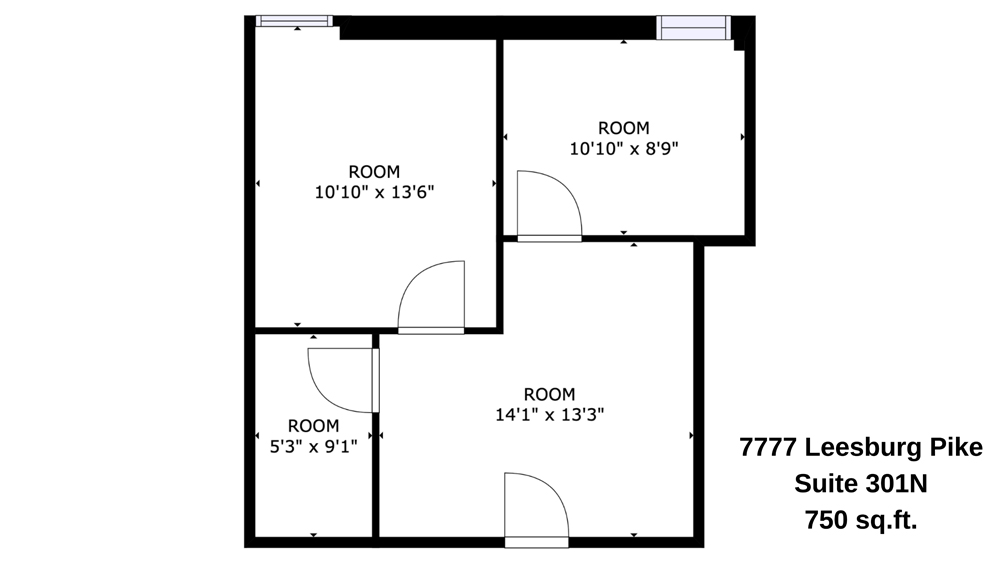 Suite 301N 750 sq.ft.