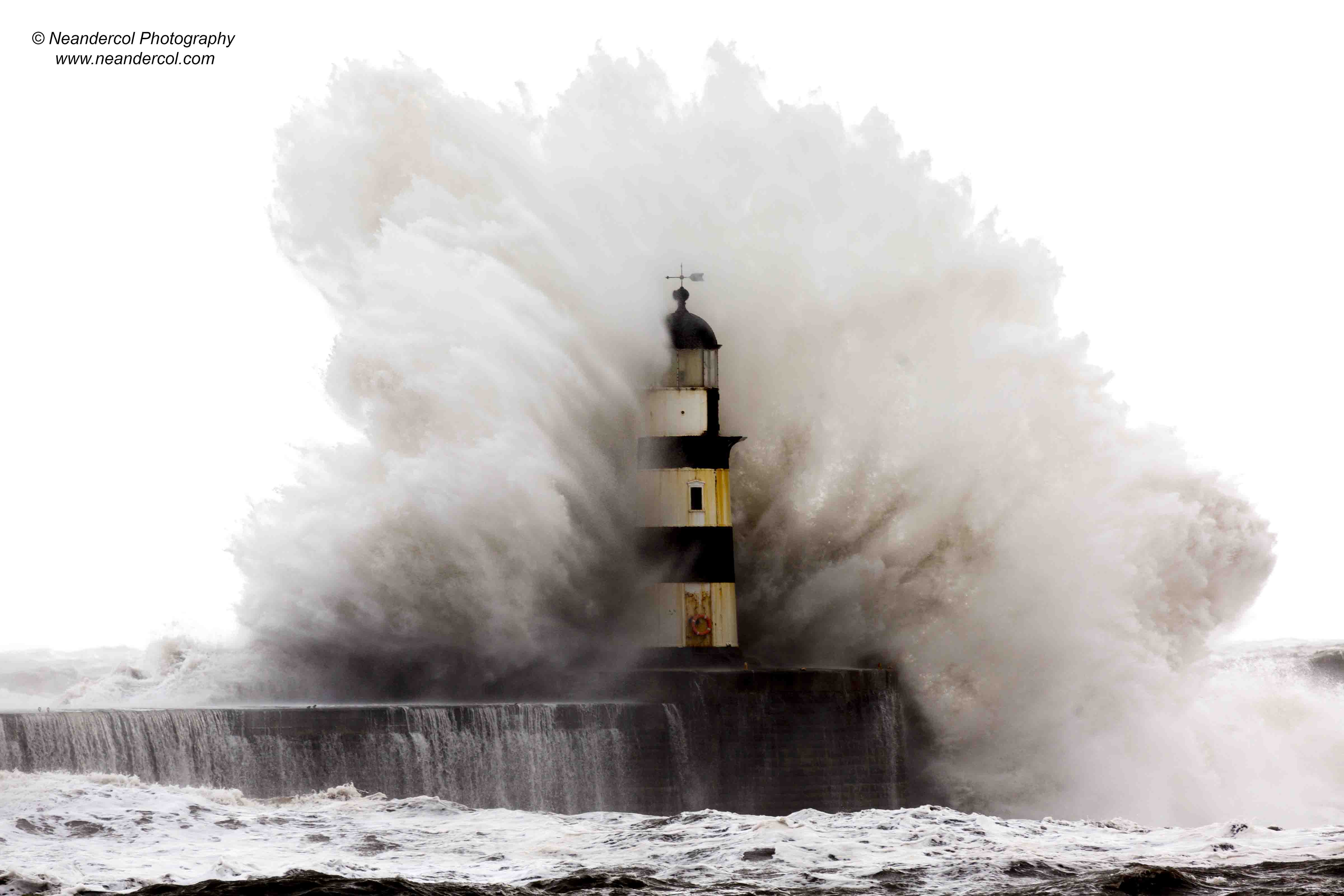 Storm at Seaham, England