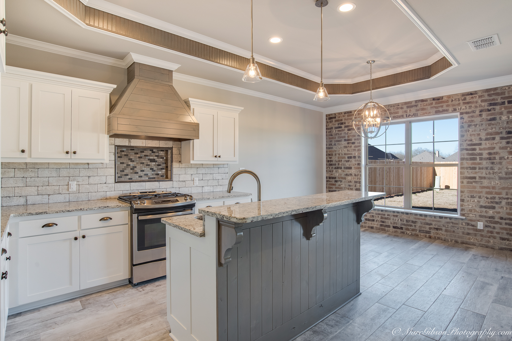 Gray and Brown Kitchen
