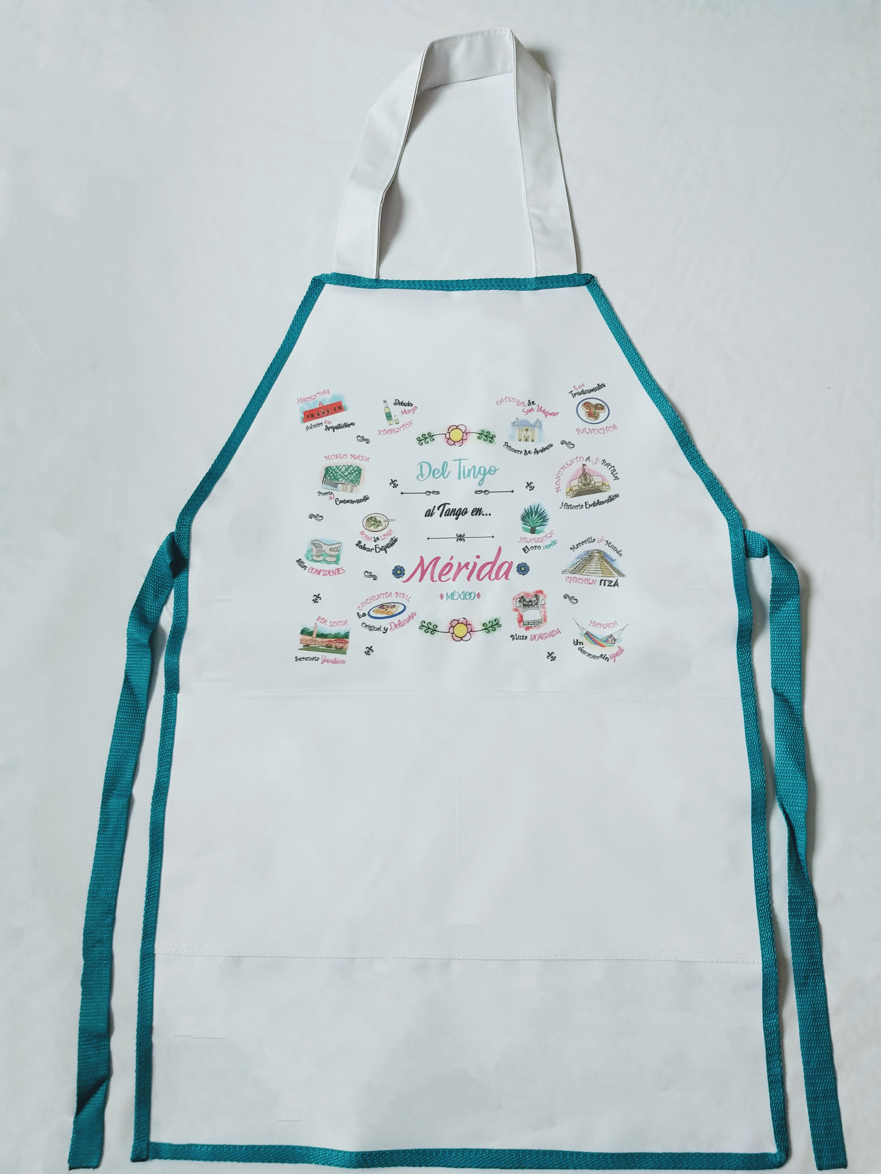 MANDIL  DE TELA PLASTIFICADA CON BOLSAS
50cm Ancho
75cm Alto de Pechera