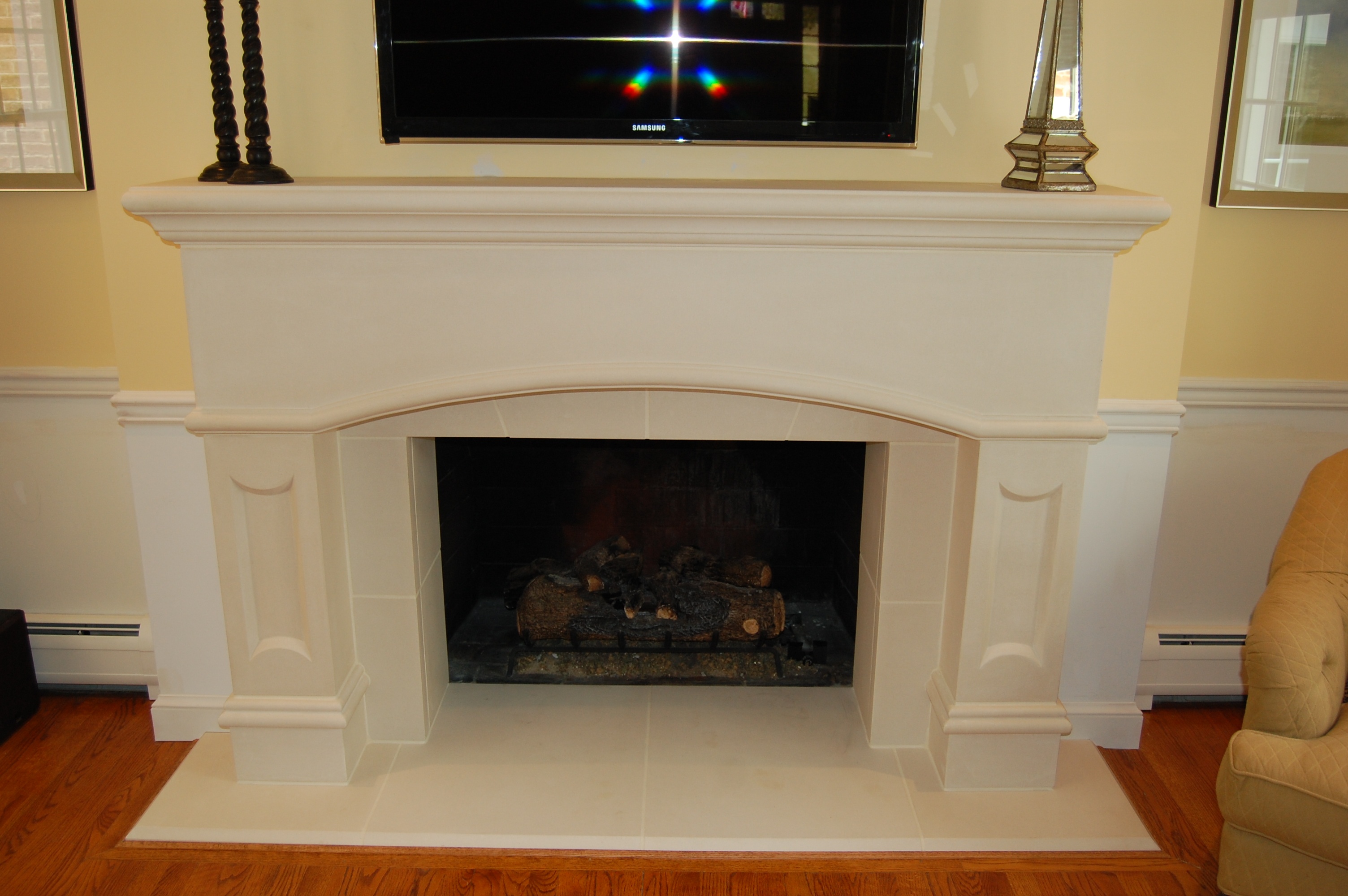 fireplace renovation after A