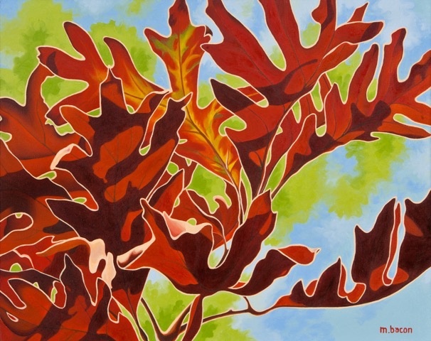 "Rustling Oak Leaves" 24 x 30