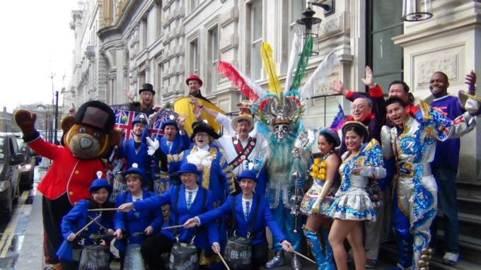 Brian and Simon at the London New Years Day Parade PR event
