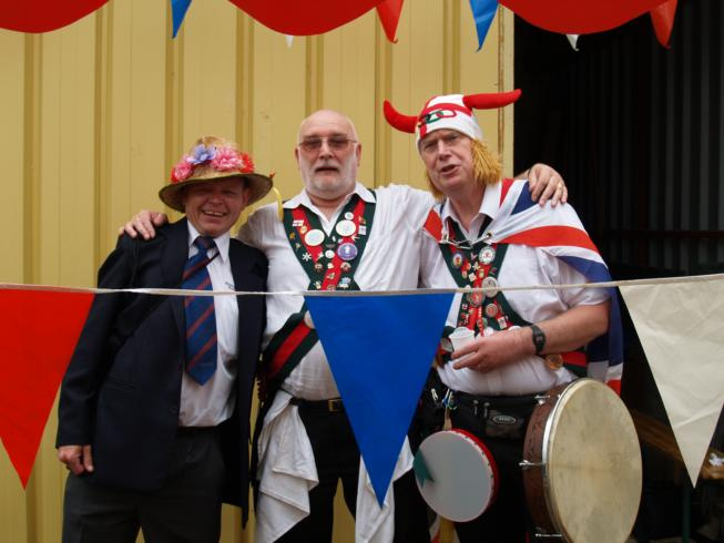Our Coach driver, Terry and John - Viry Village Hall