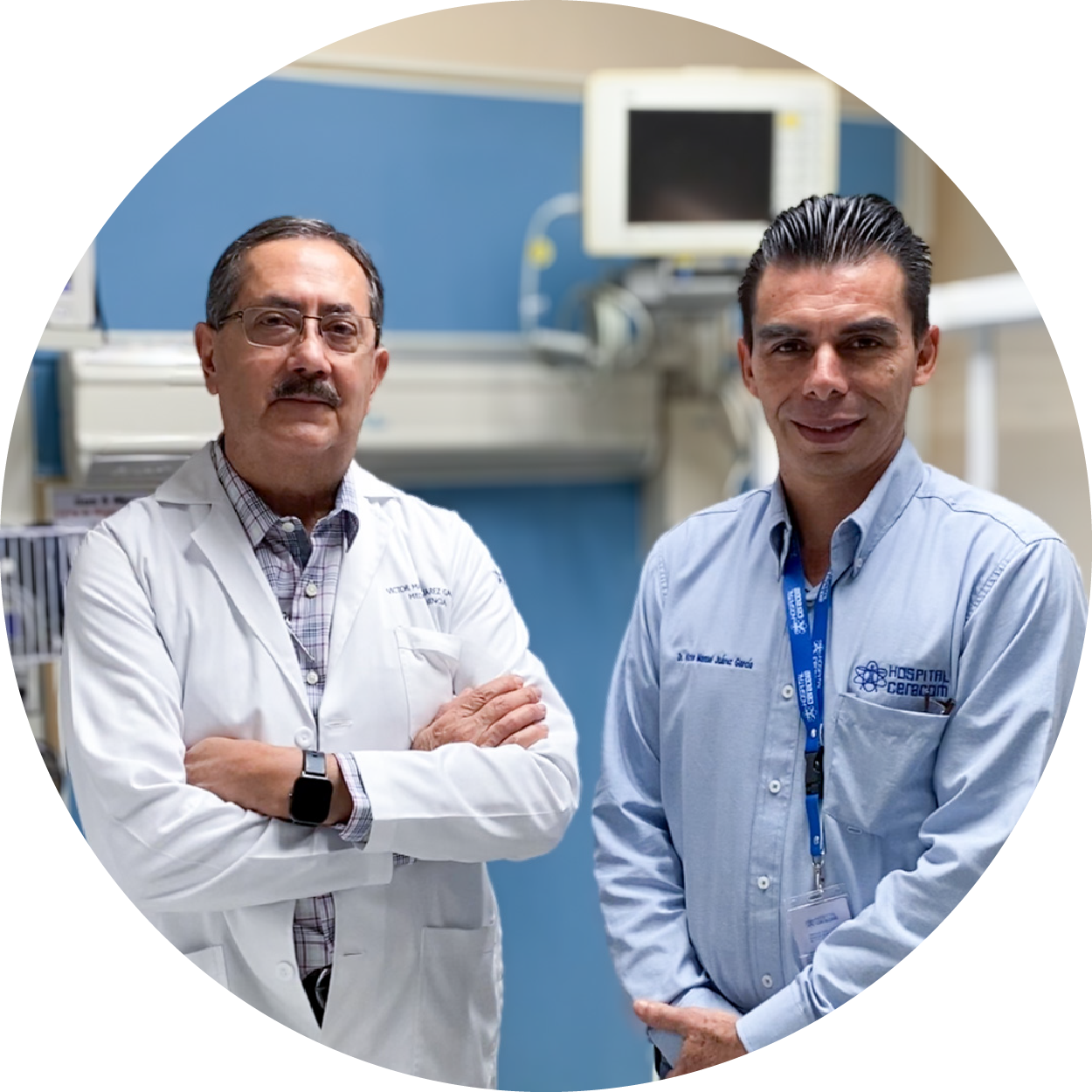 Doctor and patient smiling