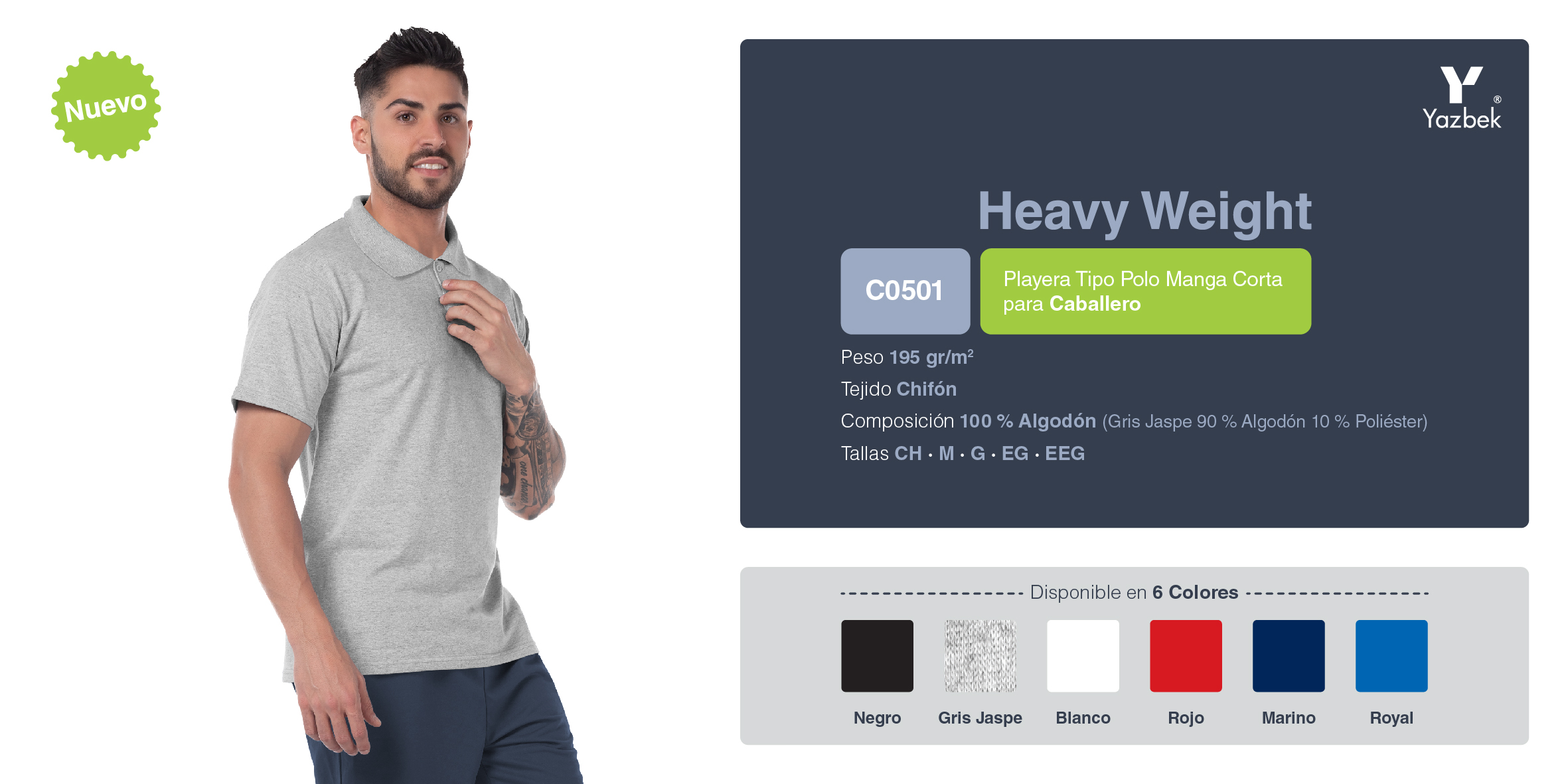                                         PLAYERA TIPO POLO 100% ALGODÓN , TEJIDO CHIFON. MAS FRESCA Y COMODA, IDEAL PARA DECORAR.