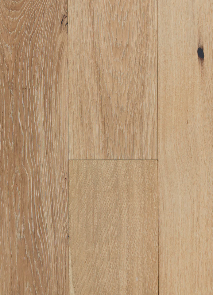 Casablanca Collection Cairo Oak
SPECIES: European Oak - STYLE: Light Wire Brushed - WEAR LAYER: 4 mm nominal
LENGTH: Random up to 7 ft - GLOSS: Matte - THICKNESS: 9/16" - WIDTH: 7"
FINISH: UV Oil - CONSTRUCTION: Hybrid Solid Engineered
EDGE PROFILE: Tongue & Groove locking , Mico Bevel - HARDNESS/JANKA: 1360
WARRANTY: Lifetime Structure / 50 Years Finish
