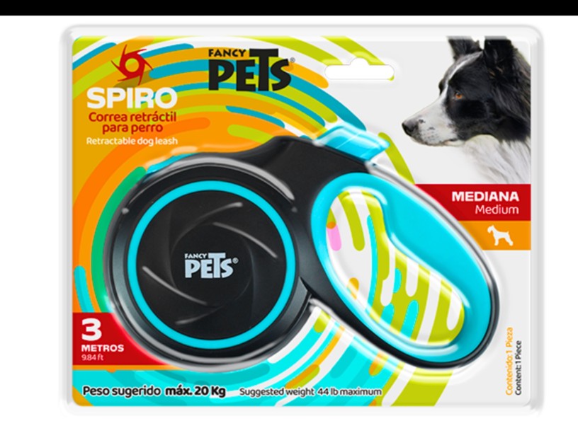 FL8384 CORREA RETRACTIL 
SPIRO MD NEGRA 3 MTS