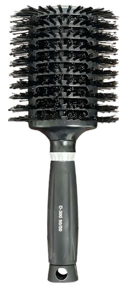 D-300 50/50
BACK SIDE
OVAL ROUND  1/2 BRISTLE AND 1/2 PIN
9'' L  X  3.5'' W
120 CS /PACK