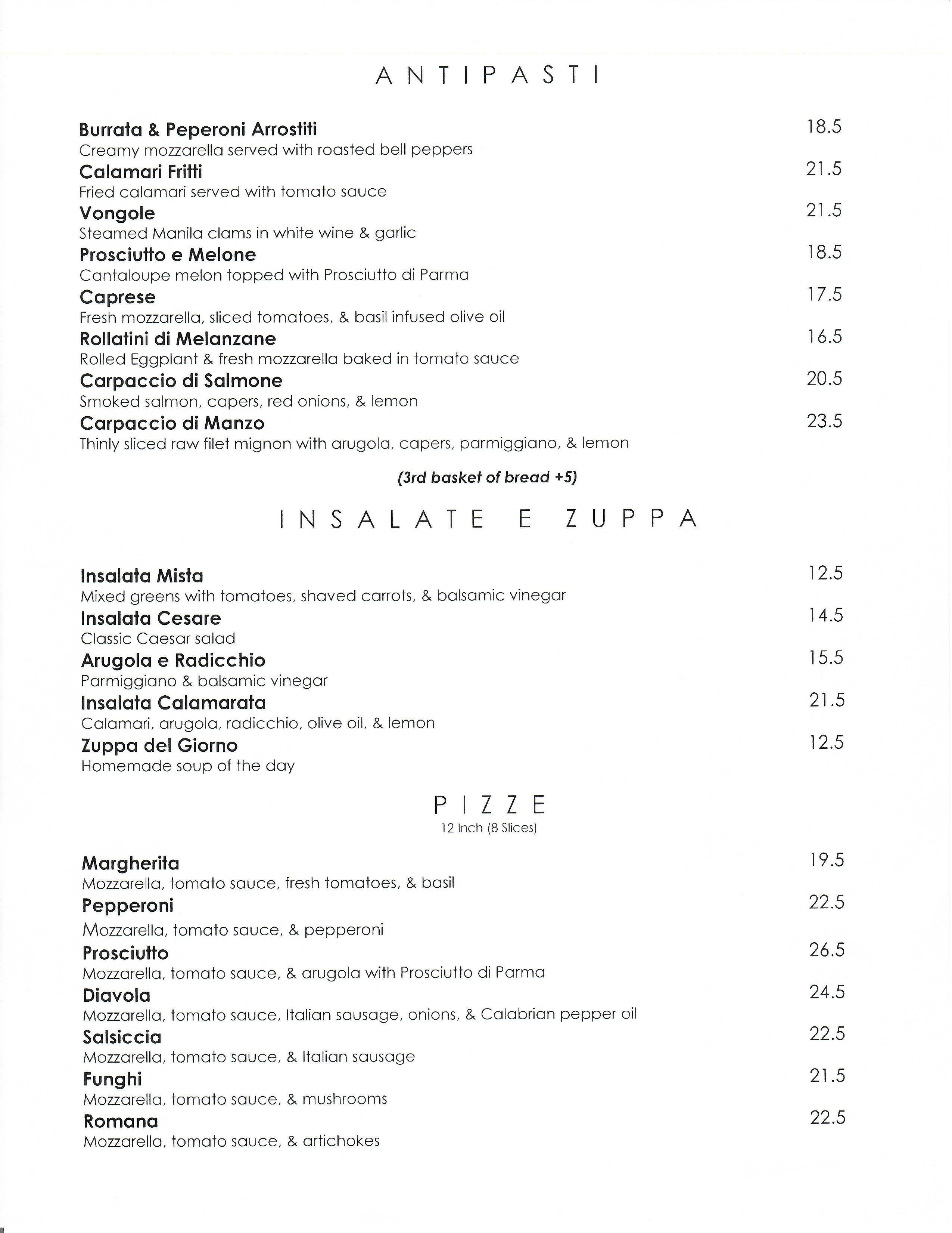 DINNER CAFE SOLE'