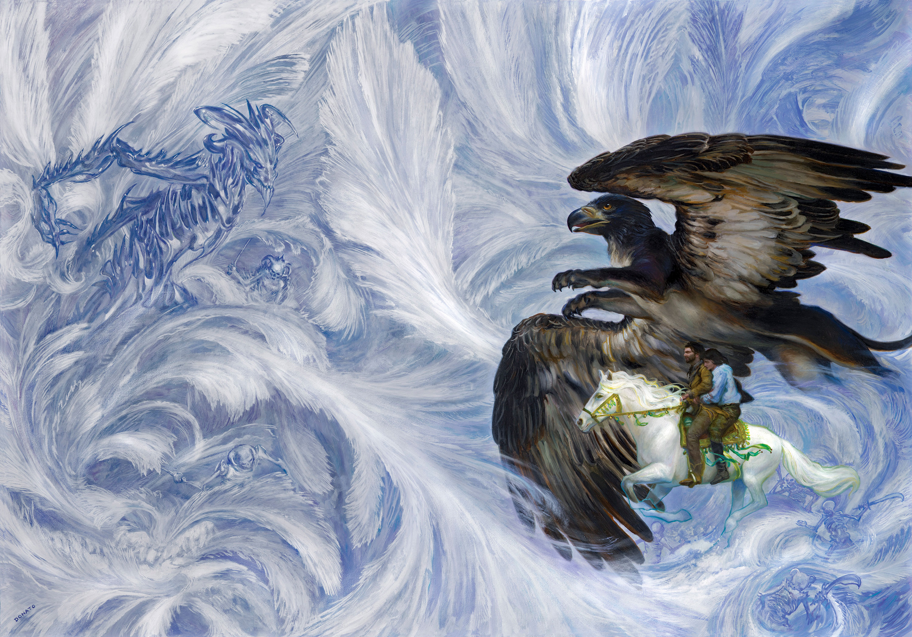 Firebrand
24" x 36", Oil on Panel, 2015
framed
cover art for the novel by Kristen Britain from DAW Books
