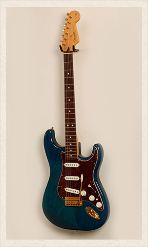 Blue Fender Electric Guitar