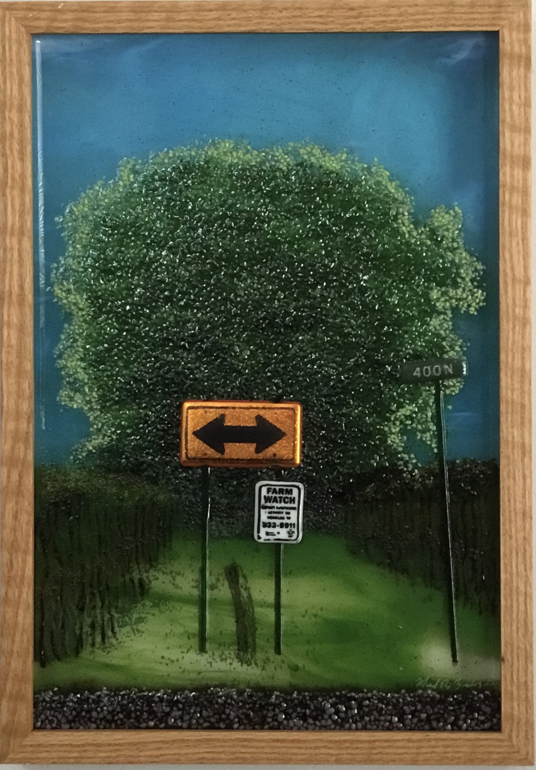 Farm Watch
Enamel on Fused Glass
11” X 16.5”
$250.
