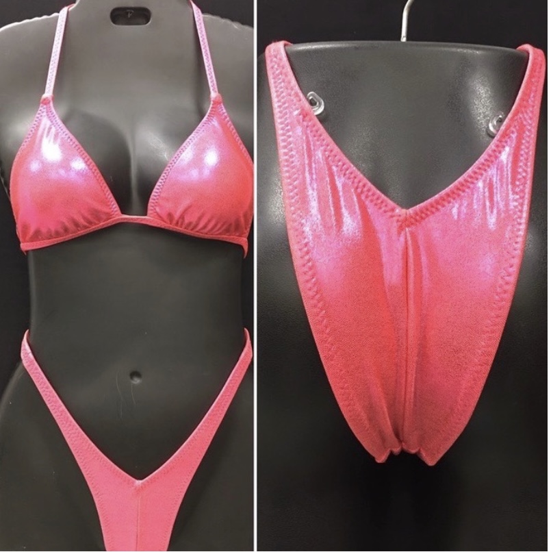 P5001 
$85
B- banded top 
small front , xsmall back
Pink frost over melon