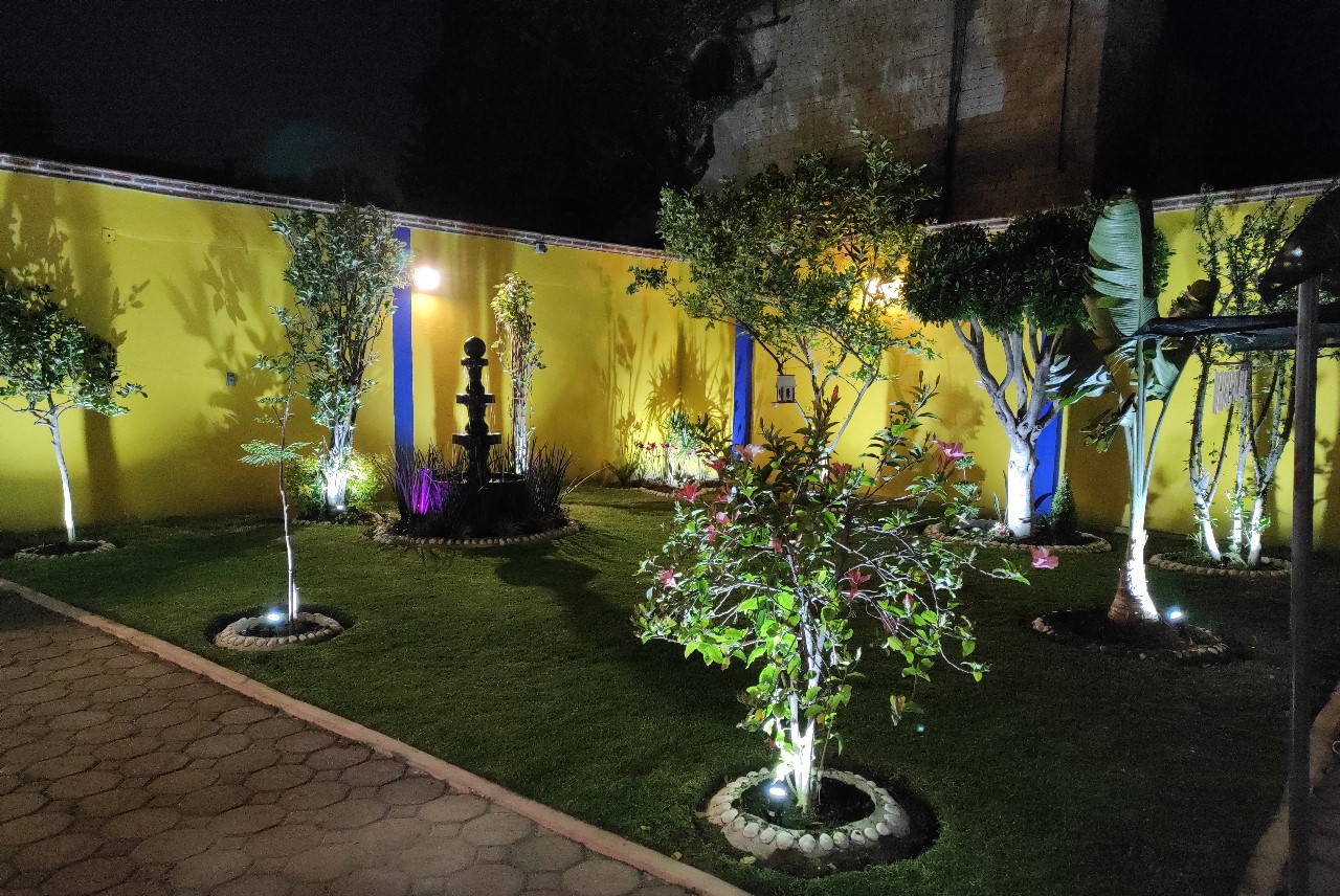 Jardín con iluminación WIFI