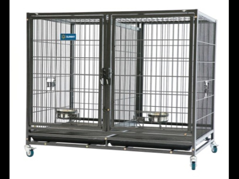 SP-2801 JAULA METALICA SUNNY
 DOBLE ESTIBABLE C/ PISO 
PLASTICO 43" (109 CM)