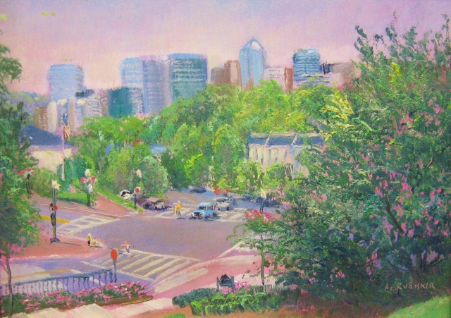 Kushnir, Georgetwon Intersection, 6x8 ,Oil