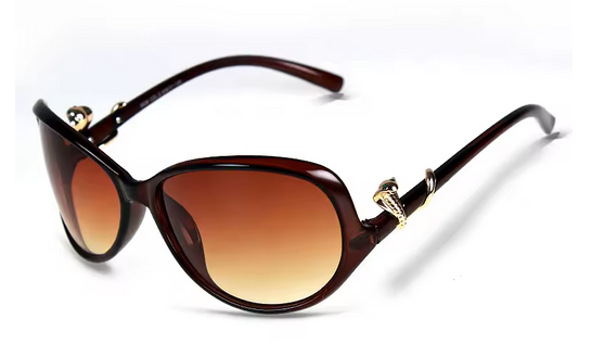 Modische Luxus-Designermarke. CatEye UV400 Gafas De Sol 5028 Damen-Sonnenbrille mit braune Rahmen und braune Gläser