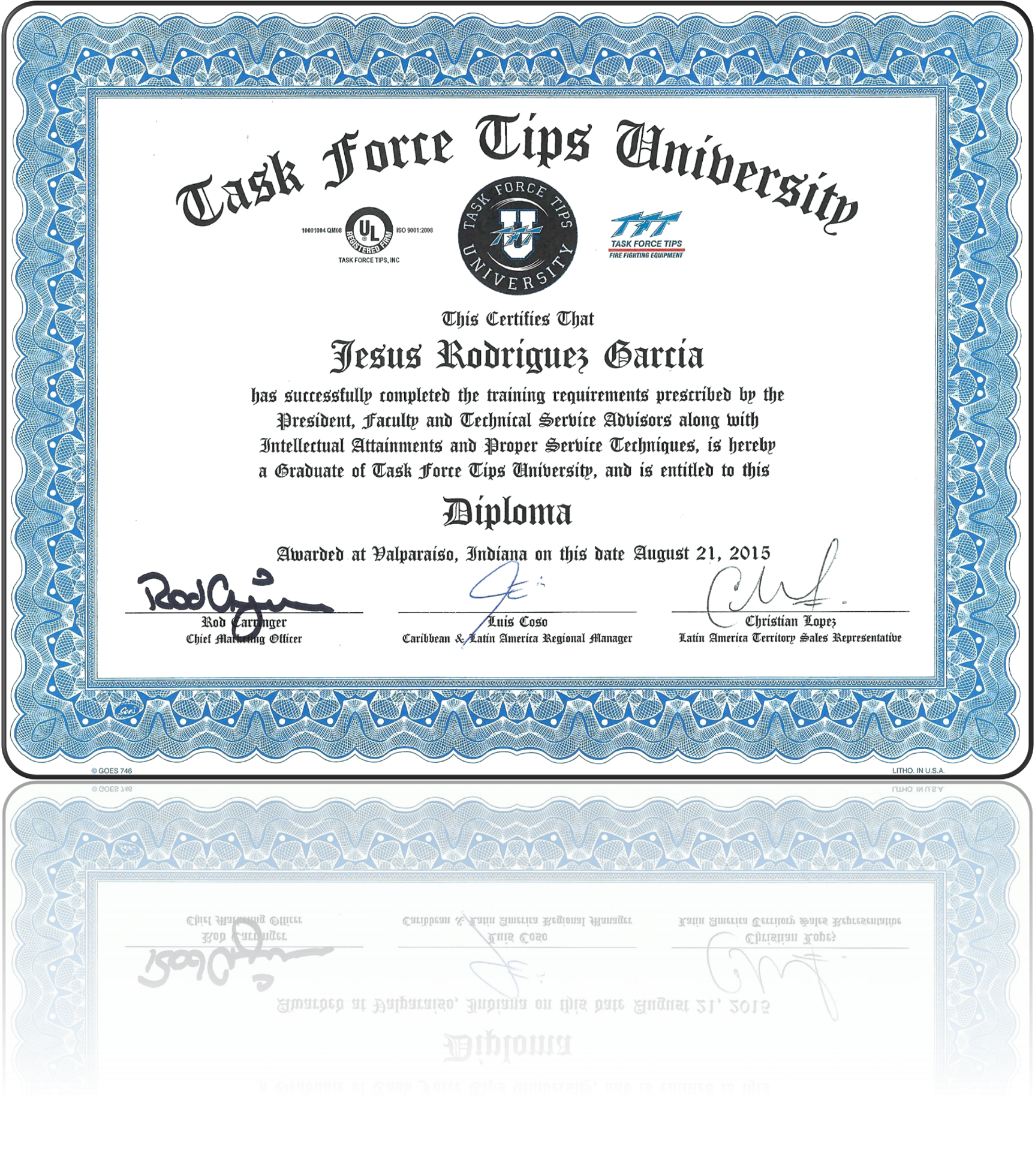 MANTENIMIENTO A EQUIPOS PARA BOMBEROS DE TFT