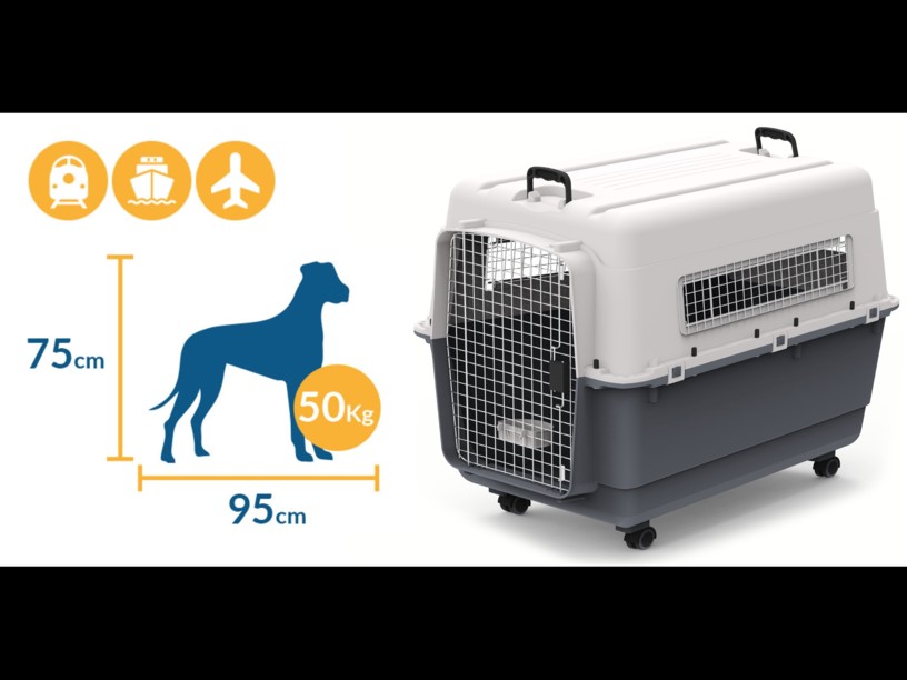 SPC-1000 TRANSPORTADORA 
KENNEL EXTRAGRANDE 
(100*67*75) INCLUYE SET DE 
RUEDAS