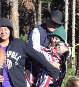 Wrangler Dave gets and gives a hug!