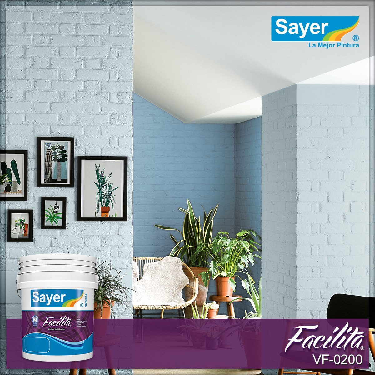 PINTURA VINIL ACRILICA LAVABLE BLANCO MATE 19 Y 4L