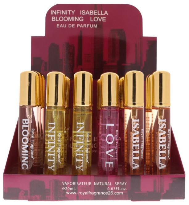 ASSORTED WOMEN TRAVEL SPRAYS
24 PC DISPLAY
Y010C