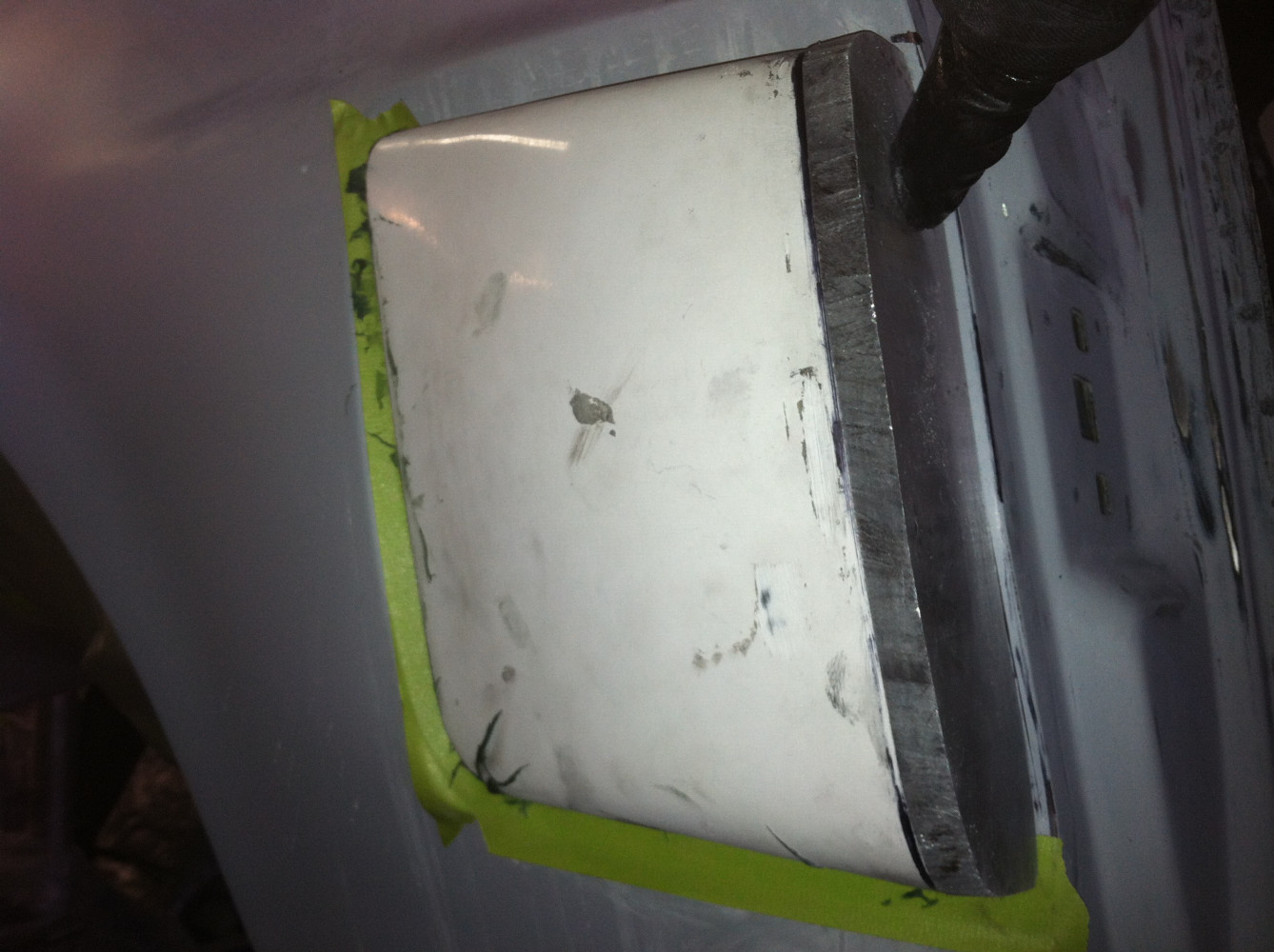 Make side scoops to fit