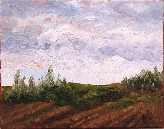 Plowed Cornfield
11x14 plein air oil on canvas