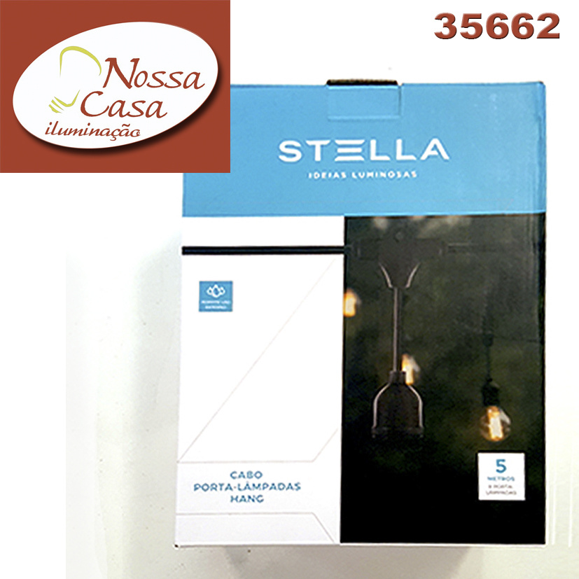 Cabo de 5m com 8 bocais IP65, prórpio para ficar ao tempo