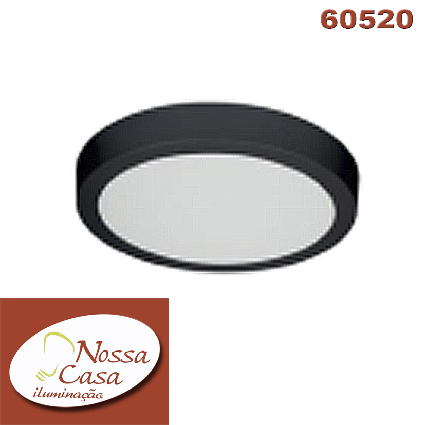 Plafon Led 24w preto 4000k