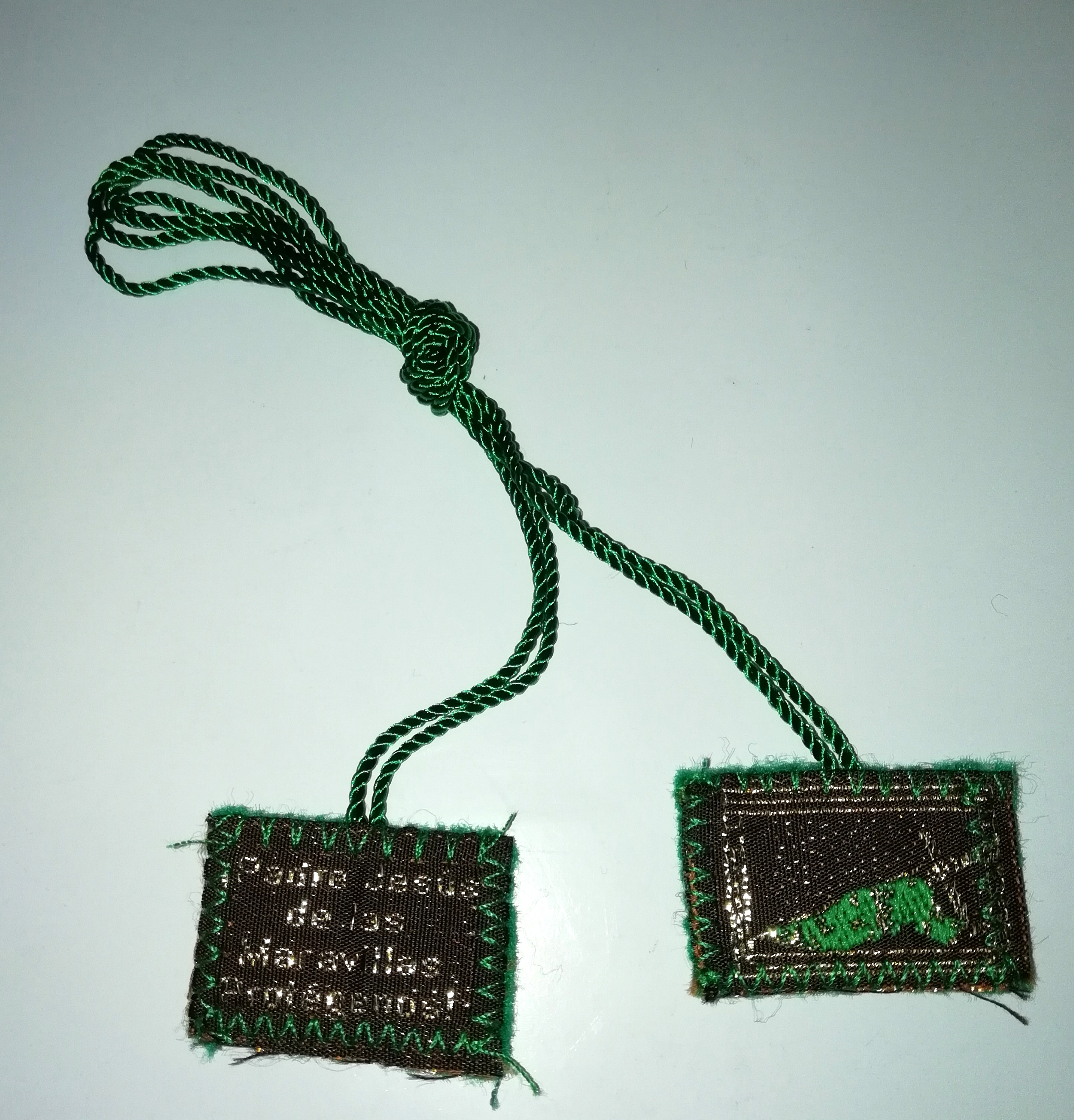 ESCAPULARIO DEL SEÑOR DE LAS MARAVILLAS 