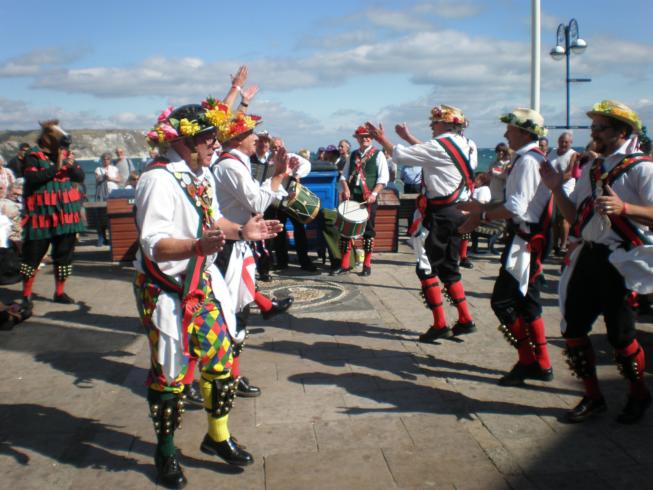 John the Merrydowners fool preparing himself for action
