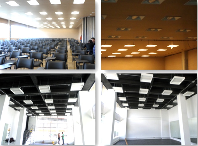 SENA 1 DE MAYO-CENTRO DE ELECTRICIDAD
 Y ELECTRÓNICA Y TELECOMUNICACIONES:
oficinas, auditorio,gimnasio,bienestar.