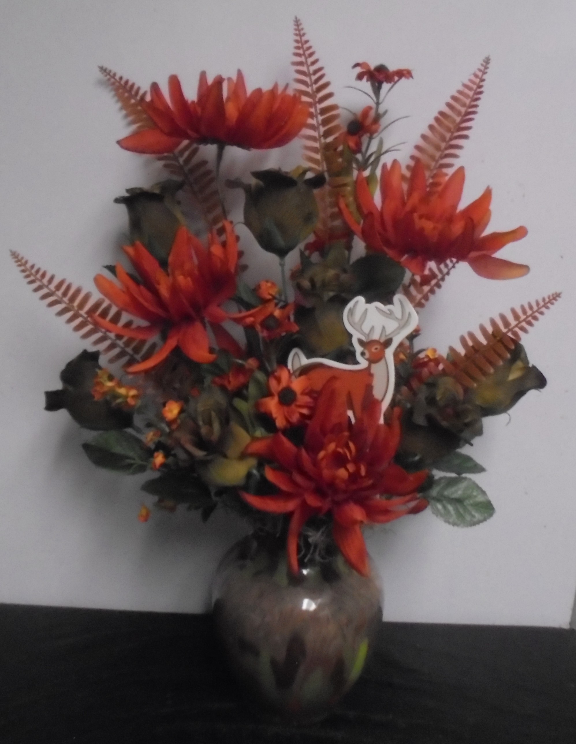 (40) "Silk" Camo Vase Arrangement
With Deer
$55.00