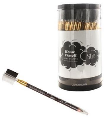 EB07DB
EYEBROW PENCIL W/BRUSH  JAR DARK BROWN
