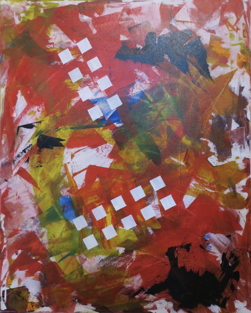 Eighteen White Squares 24 x 30